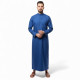 qamis bleu homme coupe longue manches longues