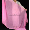 Voile rectangulaire de danse orientale rose 