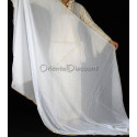 Voile rectangulaire de danse orientale blanc