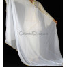 Voile rectangulaire de danse orientale blanc