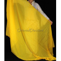 Voile rectangulaire de danse orientale jaune