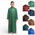 Qamis enfant saoudien satiné manches longues