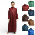 Qamis enfant saoudien satiné manches longues
