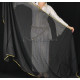 Voile rectangulaire de danse orientale noir