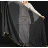 Voile rectangulaire de danse orientale noir
