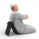 tapis de prière de voyage pliable utilisé en position assise avec appui dorsal léger