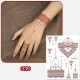 Planche de tatouages temporaires henné en stickers – Motif bracelet oriental pour la main - 1