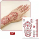 Planche de tatouages temporaires henné en stickers – Motif arcade orientale pour la main