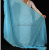 Voile rectangulaire de danse orientale turquoise