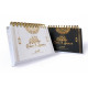Calendrier 355 rappels Coran & Sunna blanc et noir agenda hégirien bilingue français arabe format 17x11,5 cm spirale dorée