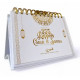 Calendrier 355 rappels Coran et Sunna agenda hégirien bilingue blanc spirale dorée format 17x11,5 cm