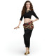 Tenue entrainement danse orientale avec voile fluide pour exercices et chorégraphies