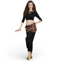 Tenue de cours de danse top croisé pantalon voilé