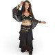 Tenue de danseuse du ventre noir et doré - 1