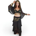 Tenue de danseuse du ventre noir et doré