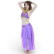 Ensemble de danse orientale top + jupe longue à sequins violet - 1