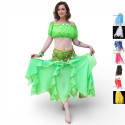 Tenue de danse verte brassière et jupe
