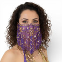 Voile de visage de danse orientale violet