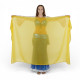 Voile rectangulaire de danse orientale jaune - 1