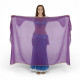 Voile rectangulaire de danse orientale violet - 1