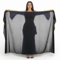 Voile rectangulaire de danse orientale noir