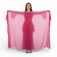 Voile rectangulaire de danse orientale fushia - 1