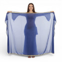 Voile rectangulaire de danse orientale bleu roy