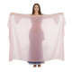 Voile rectangulaire de danse orientale rose - 1