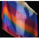 Voile rectangulaire de danse orientale multicolore