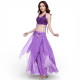 Ensemble de danse orientale top + jupe longue à sequins violet - 1