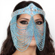 Masque de danse orientale turquoise