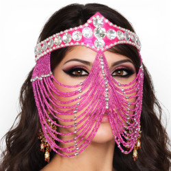 Masque de danse orientale fuschia - 1