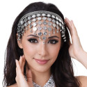 Couronne de danse orientale à sequins argentés