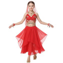 Costume de danse orientale enfant rouge top jupe