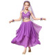 Costume de danse orientale enfant violet top jupe - 1