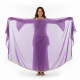 Voile demi lune de danse orientale violet doré