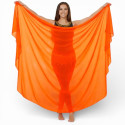 Voile demi lune de danse orientale orange doré
