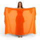 Voile rectangulaire de danse orientale orange 