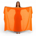 Voile rectangulaire de danse orientale orange