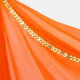 Voile rectangulaire de danse orientale orange detail liseret en bordure