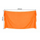 Voile rectangulaire de danse orientale orange dimension 