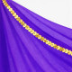 Voile rectangulaire de danse orientale violet detail liseret paillettes