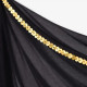 Voile demi lune de danse orientale noir pourtour liseret doré 