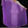 Voile demi lune de danse orientale violet doré