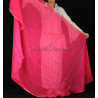 Voile demi lune de danse orientale fuschia doré