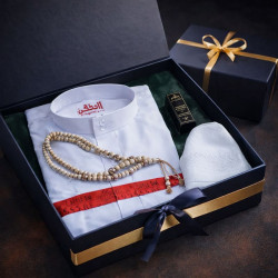 Coffret Cadeau Homme Muslim Qamis Bonnet Chapelet Musc - 3