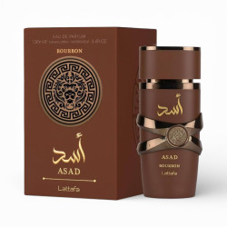 Parfum ASAD Bourbon Eau de Parfum 50ml Lattafa flacon marron design oriental