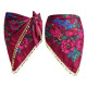 Ceinture Danse Orientale Foulard Grenat Fuchsia — Hanches à Pièces Dorées - 1