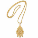 Pendentif Meskia goutte strass et son collier traditionnel