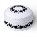 Kufi chapeau islam blanc et noir